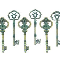 Makhry Mixed 20 Extra Large Antique Aerugo Finish Skeleton Keys Rustic Key for Wedding Decoration Favor(Antique Aerugo)