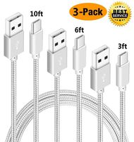 USB Type C Cable to the budget crowd, 3Pack 3FT 6FT 10FT Nylon Braided Charger Cable Compatible Samsung Note 8 Galaxy S8, Apple New Macbook, Nexus 6P 5X, Moto Z Z2, LG V30 G6, OnePlus 5 3T 2 (Silver)