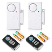 Wsdcam Wireless Remote Door Alarm Windows Open Alarms Magnetic Sensor Pool Alarm for Kids Safety Home Security, 110 dB Loud, Battery Included (2 Alarms with 2 Remotes)