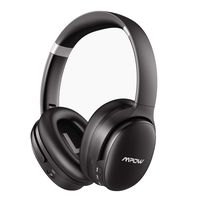 Mpow Dual-Mic Active Noise Cancelling Bluetooth Headphones, ANC Over-Ear Wireless Headphones with CVC 6.0 Microphone, Deep Bass Hi-Fi Sound, Soft Protein Earpads, Foldable Headset for Travel/Work