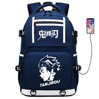 Anime Demon Slayer Cosplay Backpack Daypack Bookbag Laptop Bag School Bag with USB Charging Port (Color 14)