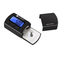 Neoteck Digital Turntable Stylus Force Scale Gauge 0.01g/5.00g Blue LCD Backlight for Tonearm Phono Cartridge-Jet Black