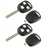 Key Fob Keyless Entry Remote Uncut Long Shell Case & Pad fits Lexus, Set of 2
