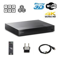 Sony BDP-S6500 Multi Region Blu-ray DVD Region Free Player 110-240 Volts; Dynastar HDMI Cable & Dynastar Plug Adapter Package 4K / WiFi / 3D/ Smart Region Free