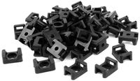 Uxcell Plastic Wire Buddle Cable Tie Mount Saddle, 9 mm, Black, 100 Piece