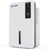 SEAVON 1500ml New Electric Portable Dehumidifier, 2000 Cubic Feet (212 sq ft) Ultra- Quiet and 50oz Capacity Quiet Dehumidifier for Bathroom, Bedroom, Basements, RV, Living Room, Auto-Shut Off