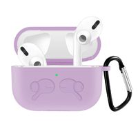 INTENY Compatible Protective Silicone Cover for AirPods Pro Case, Slim-Fit, Visible Front LED, Shockproof Anti-Drop Full Case Skin for AirPods Pro Charging Case (Lavender)