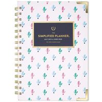 Simplified 2019-2020 Academic Year Weekly & Monthly Planner, Small, 5-1/2" x 8-1/2", Hardcover, Colorful Buds (EL201-200A)