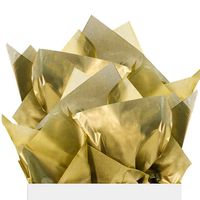 UNIQOOO 60 Sheets Metallic Gold Foil Gift Tissue Paper Bulk, Recyclable Durable, For Gift Bags Gift Wrapping Crafts, Wedding Birthday Party Favor Decor, Fringes,Shredded Fill,Piñata,Confetti,20X26Inch