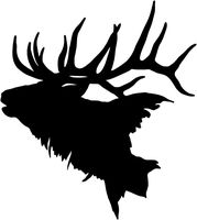 Titans unique design Elk Head Decal #2 Vinyl Truck Window Stickers, Die Cut Vinyl Decal for Windows, Cars, Trucks, Tool Boxes, Laptops, MacBook - Virtually Any Hard, Smooth Surface, White 12 Inch