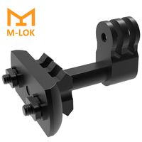 XAegis M-LOK GoPro Mount, 2 in 1 Side Gun Rail Mount for GoPro and Mlok Picatinny Rail, 90 Degree Camera Mount for Mlok System
