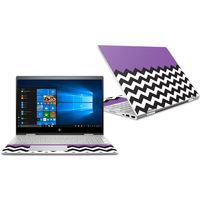 MightySkins Skin Compatible with HP Envy x360 Convertible 15" (2018) - Purple Chevron | Protective, Durable, and Unique Vinyl Decal wrap Cover | Easy to Apply, Remove | Made in The USA