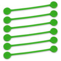 TwistieMag Strong Magnetic Twist Ties - The Green with Envy Collection - Green 6 Pack - Super Powerful Unique Solution for Cable Management, Hanging & Holding Stuff, Fidgeting, Or Just for Fun!