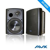 6.5" Outdoor weatherproof patio speaker pair (black) PSP-B1 - by AVX Audio