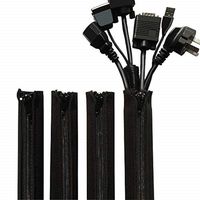 Cable Management Sleeve Certified Cord Management System for TV, Computer, Audio, Home Entertainment, 20 Inch Cable Sleeve with Zipper, 4 Pack Wire Cover, Black by MC MIRACASE ALWAYS CARE ABOUT YOU
