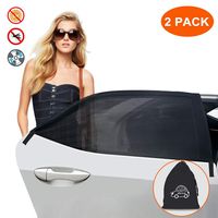 Car Window Shade (2 Packs), Universal Car Side Window Sunshades Breathable Sun Shade Mesh Shield - Protect Baby Kids Pet from Sun's Glare / Harmful UV Rays - Stretchable Fit for All Cars/Trucks/SUVs