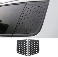 FMtoppeak 2 Pcs Decoration Sun Shield Aluminum Alloy C Pillar Window Glass Sports Plate Molding Trim For Jeep Renegade 2014 UP