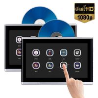 Dual Headrest DVD Player for Car Backseat Video Monitor Auto Rear Seat Entertainment System Touch Screen HD 1080P with DVD USB SD