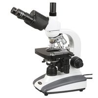 AmScope T360B LED Trinocular Compound Microscope, 40X-2000X Magnification, WF10x and WF20x Eyepieces, Brightfield, LED Illumination, Abbe Condenser, Double-Layer Mechanical Stage