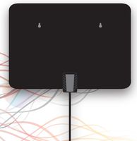 New Flat Indoor HDTV Antenna 25 Miles Range - Super Thin HDTV Indoor Antenna 5500A - 6 ft Coax Cable, Power by ProHT