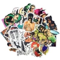 Sexy Girls Sticker Pack 100Pcs Anime Beauty Laptop Sticker Bomb Beauty Pinup Girls Stickers Decals for Car Guitar Luggage (52Pcs)