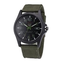 Quaanti Men's Watch 2018 Quartz-Watch Clock Outdoor Mens Date Stainless Steel Reloj Military Sports Analog Quartz Army Wrist Watch (Green)