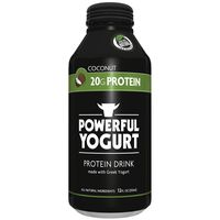 Powerful Drink - Protein Shake, Meal Replacement Shake, Greek Yogurt, Gluten Free, Ready to Drink, 20g Protein, Coconut, 12 Pack