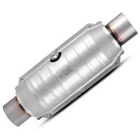 AUTOSAVER88 ATCC0018 2.5" Inlet/Outlet Universal Catalytic Converter w/ O2 Port and Heat Shield (EPA Compliant)