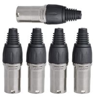 Anmbest Panel Mounting Shielded RJ45 90° IP65 Waterproof PCB Signal Panel Cat5/5e/6 8P8C Connector Ethernet LAN Cable Connector (5PCS RJ45 Connector Round)