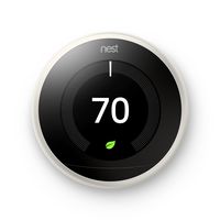 Google, T3017US, Nest Learning Thermostat, 3rd Gen, Smart Thermostat, White, Works With Alexa