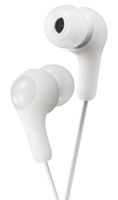 JVC Gumy in Ear Earbud Headphones, Powerful Sound, Comfortable and Secure Fit, Silicone Ear Pieces S/M/L - HAFX7W (White)
