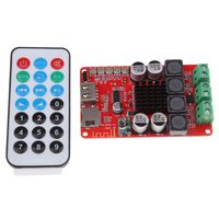 Bluetooth Amplifier, 2x50W Digital Audio Board, 100W Amplificador Dual Channel Audio Amps Module Support U Disk TF Card Decoding