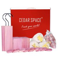 Cedar Hang Ups - Cedar Blocks for Closet Storage, 100% Nature Aromatic Red Cederwood Home Decor (Cedar Blocks 54 Pcs)