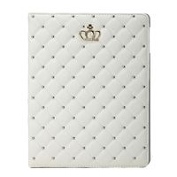 Gilroy Crown Smart Faux Leather Case Stand Cover for iPad 2 3 4 5 6 Air 2 Mini 1 2 3 4 (iPad6/Air2, White)