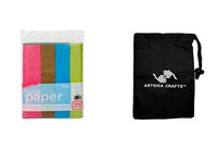 Darice DIY Crafts Supplies Gift Wrapping Tissue Paper Fashion Art 20 x 26 inches 100 Sheets (3 Pack) 2506 128 Bundle with 1 Artsiga Crafts Small Bag