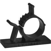 10x Cable Clips Adhesive Cord Management Organizer Wire Holders 0.5" Clamp Black