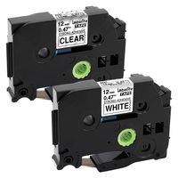 Labelife 12mm 0.47 inch Laminated Black on Clear/White Extra Strength Label Maker Tape Compatible for Brother P-Touch Laminated Tze Tz Label Tape Cartridge 12mmx8m (TZe-S131 TZe-S231)