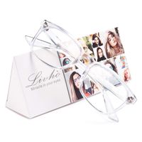 Livhò Blue Light Blocking Computer Glasses,Tablet/Gaming/TV/Phones Glasses for Women Men,Anti Eyestrain Filter UV Glare & Reduce Headache Eyewear Fake Glasses LI8056 (Transparent)