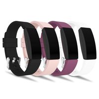 Compatible with Fitbit Inspire HR Bands for Women Men Large Small, Adjustable Replacement Wristbands for Fitbit Inspire and Inspire HR and Ace 2, Black, Pink, Wine, White, Small
