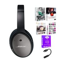 Bose QC25 Noise Cancelling Headphones for Android Devices Bundled with Software Suite & USB-C Adapter (4 Items)