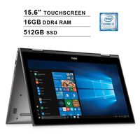 2019 Dell Inspiron 15 5000 15.6 Inch FHD Touchscreen 2-in-1 Laptop (Intel Quad Core i7-8550U up to 4.0 GHz, 16GB RAM, 512GB SSD, Intel UHD Graphics 620, Bluetooth, WiFi, HDMI, Windows 10)