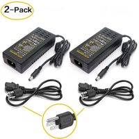 LEHOU 24v6a Power Supply LED Power Supply 24volt 6amp Power Adapter 24V 6A DC for LED Strip Light,Rope Light,Wireless Router,ADSL Cats,Security Cameras and other Low Voltage Device-2Pack