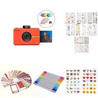 Polaroid SNAP Touch 2.0 Portable Digital Photo Camera Red with 2x3ʺ Premium Photo Paper 20-Pack, Neoprene Pouch, Zink Paper Unique Colorful Stickers & Photo Album Accessories