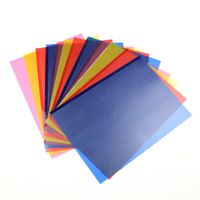 LEMO 12Pcs 4 Color 8" x 11" Transparent Correction Gel Lighting Filter / Colored Overlays / Tinted Plastic Film Sheet TO401