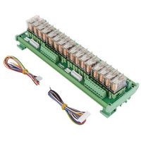 Hilitand 16 Channels Relay Module 12V for PLC Amplifier Board DIN Rail Installation