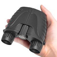 Mini 12x25 Compact Pocket Folding Binoculars with Low Light Night Vision, High Magnification Ultra-Clear Binoculars with BK4 Roof Prism and FMC Lens, Binoculars for Adults and Kids, (0.53lbs)