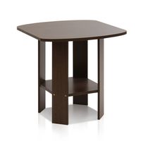 Furinno Simple Design End/Side Table, Dark Brown