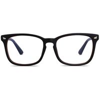 SOJOS Blue Light Blocking Glasses Square Eyeglasses Frame Anti Blue Ray Computer Game Glasses for Women Men Crazy Work SJ5028 with Black Frame/Anti-Blue Light Lens