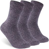 Facool Diabetic Socks for Men Women with Non-Binding Top, Extreme Cold Socks Winter Soft Warm((Black/Pink) 3 Pairs, US Women 8.5-12 / US Men 7.5-11)