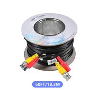 60FT BNC Cable,NexTrend 1 Pack 60 FT BNC Video Power Cable for Surveillance CCTV Security System - 5MP Maximum
